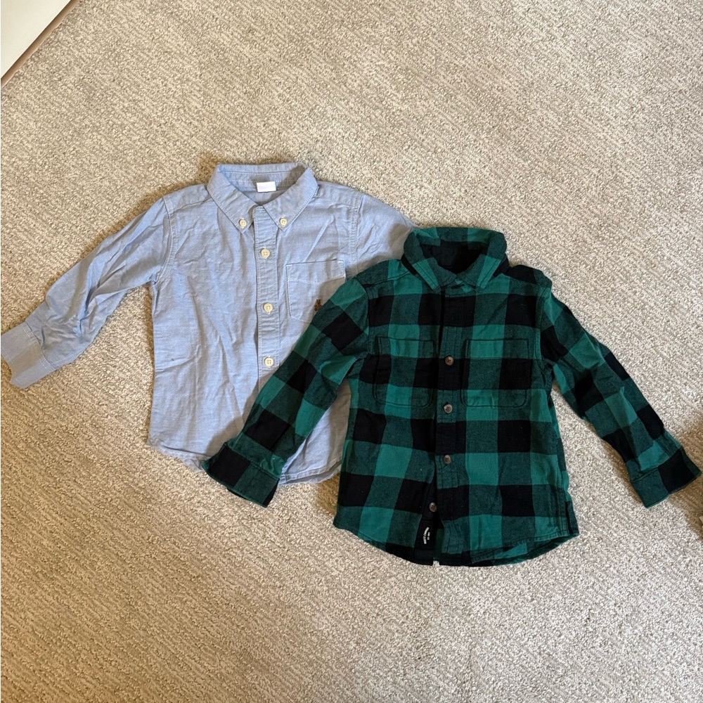 Two dress shirts (Roots and Gap) in great condition: 2T